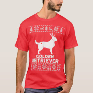 Camiseta Golden Retriever Dog Lover Reindeer Ugly Christmas