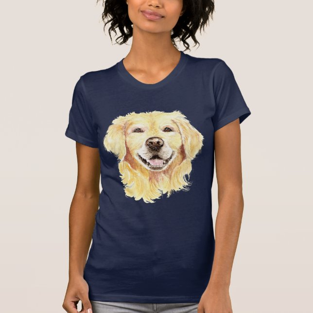 Camiseta Golden Retriever Dog Mascota Animal Art (Anverso)