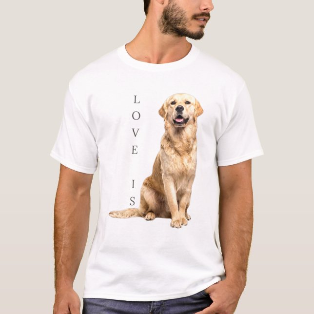 Camiseta Golden Retriever Dog Mom Dad Love Puppy Mascota Te (Anverso)