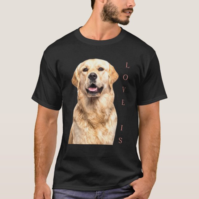 Camiseta Golden Retriever Dog Mom Dad Love Puppy Mascota Te (Anverso)