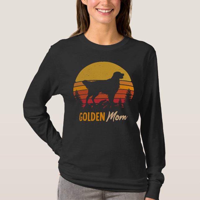 Camiseta Golden Retriever Dog Mom Vintage Retro 277 (Anverso)