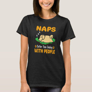 Camiseta Golden Retriever Dog Naps Mejor Que Lidiar Con