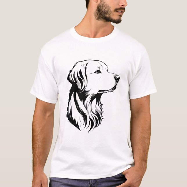 Camiseta Golden Retriever Dog Portrait Men's T-Shirt (Anverso)
