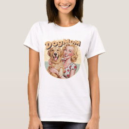 Camiseta Golden Retriever Dogmom retro