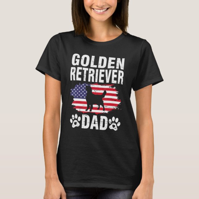 Camiseta Golden Retriever Dogs Dad Happy Fathers Dogs Daddy (Anverso)