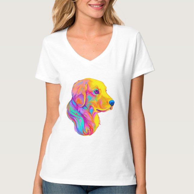 Camiseta Golden retriever en colores (Anverso)