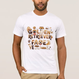 Camiseta Golden Retriever Face Playful Typography