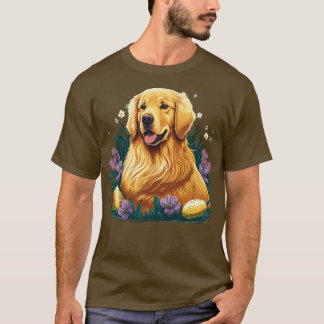 Camiseta Golden Retriever feliz día de Pascua