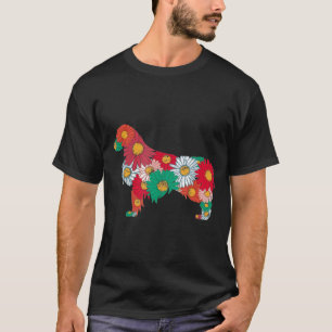 Camiseta Golden Retriever Flowers-Cute Gardening Goldie Dog