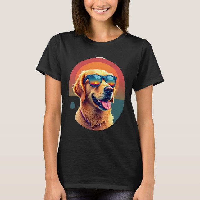 Camiseta Golden Retriever for Kids Boys Girls Sunglasses Pe (Anverso)