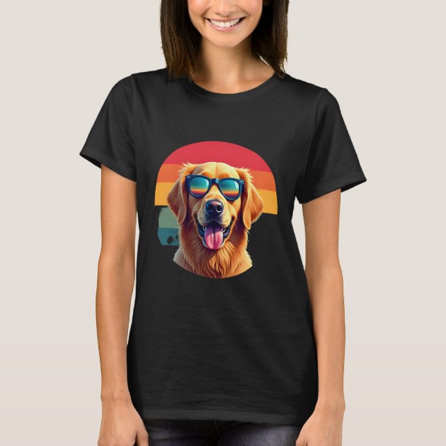 Camiseta Golden Retriever for Kids Boys Girls Sunglasses Pe (Anverso)