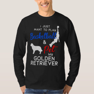 Camiseta Golden Retriever Funny Basketball Dog Dueña de Nav