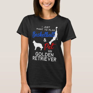 Camiseta Golden Retriever Funny Basketball Dog Dueña de Nav