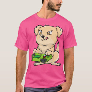Camiseta Golden Retriever Gamepad Kawaii