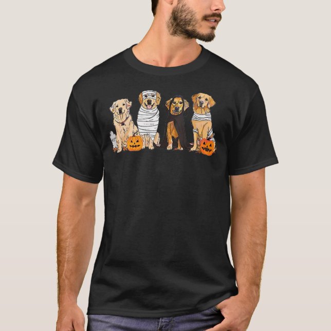 Camiseta Golden Retriever Ghost Halloween Trick Or Treat Do (Anverso)
