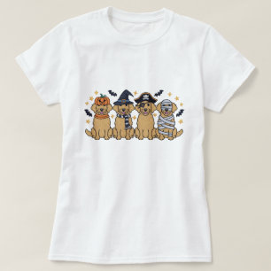 Camiseta Golden Retriever Halloween Embroidery Four Cute