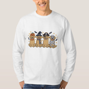 Camiseta Golden Retriever Halloween Embroidery Four Cute
