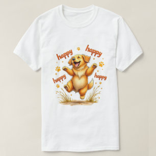 Camiseta Golden Retriever "Happy Golden Retriever"