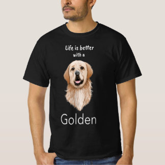 Camiseta Golden Retriever - La vida es mejor con un Golden