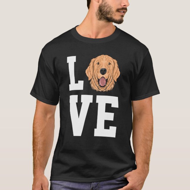 Camiseta Golden Retriever Love Cute Golden Retriever Dogs (Anverso)