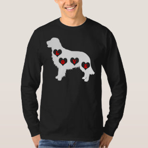 Camiseta Golden Retriever Love Dog With Hearts