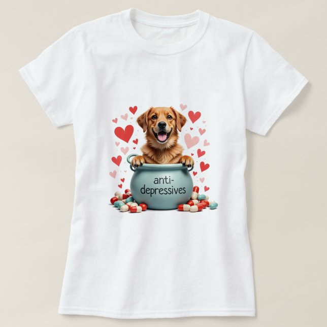 Camiseta Golden Retriever, marrón (Diseño del anverso)