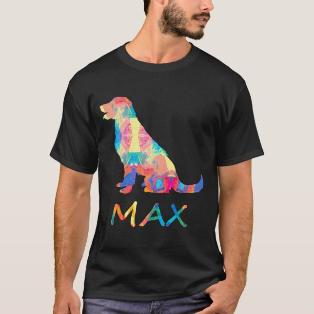 Camiseta Golden Retriever Max Dog Name Dog Lover Hombres Mu (Anverso)