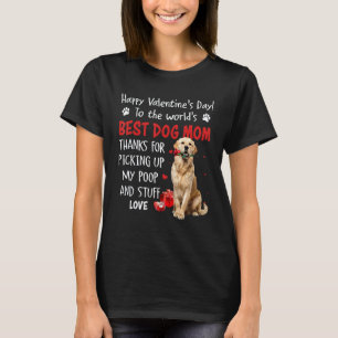 Camiseta Golden Retriever Mejor Mamá Perro Día de San Valen