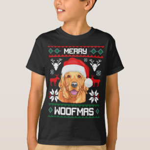 Camiseta Golden Retriever Merry Woofmas Sweatshirt Dog