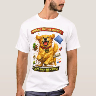 Camiseta Golden Retriever Modo Caos Activado