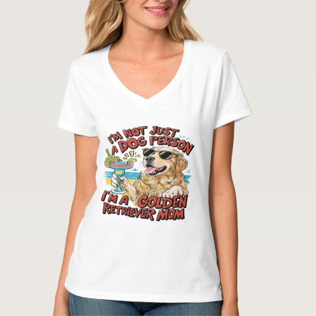 Camiseta Golden Retriever Mom Personalizado (Anverso)