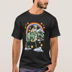 Camiseta Golden Retriever Monta un Dinosaurio Dino