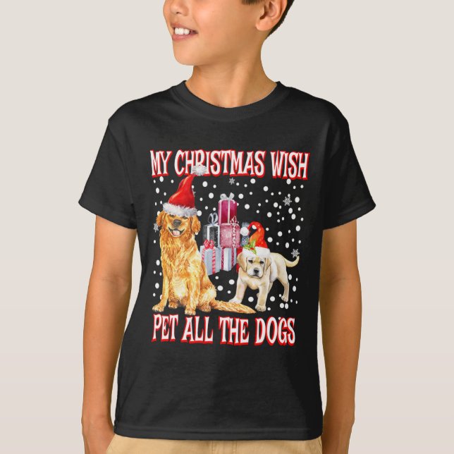 Camiseta Golden Retriever My Christmas Wish Pet All The D  (Anverso)