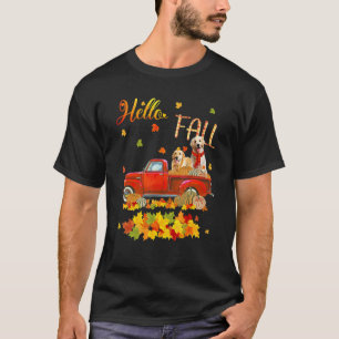 Camiseta Golden Retriever Otoño Caída Calabaza Camión Mappe