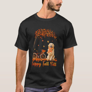 Camiseta Golden Retriever Otumn Fall Pumpkin Truck Mappeth