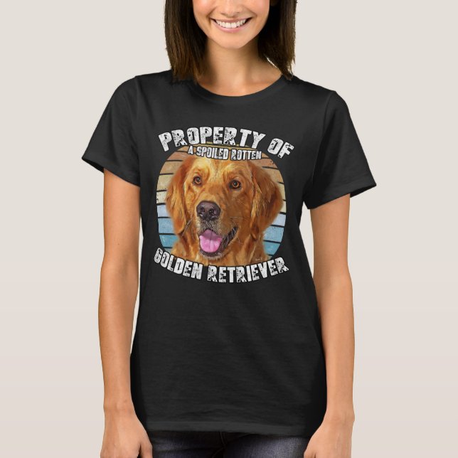 Camiseta Golden Retriever Owner   Retro Property Of (Anverso)