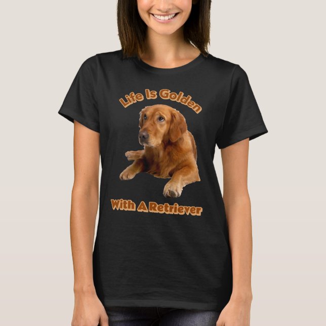 Camiseta Golden Retriever Para Hombres Mujeres Y Jóvenes (Anverso)