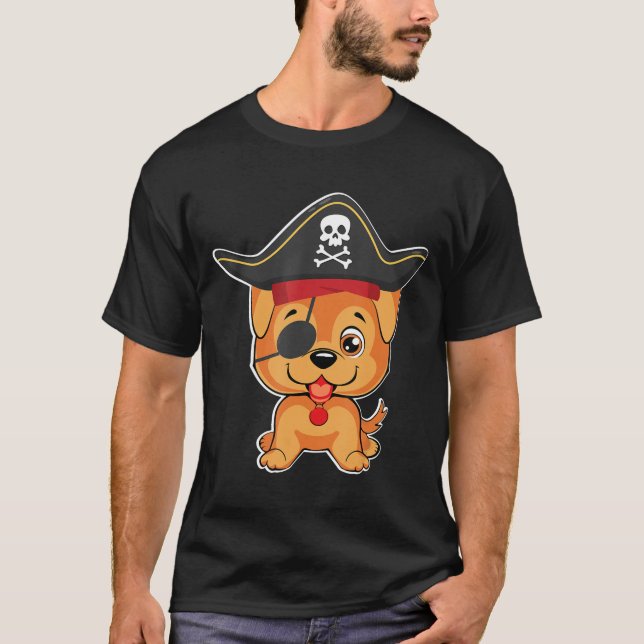 Camiseta Golden Retriever Pirate Costume Halloween Dog Love (Anverso)