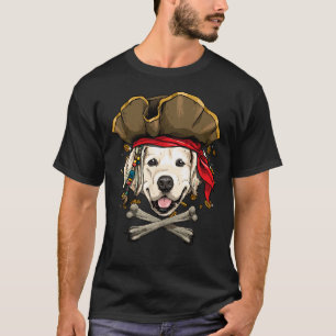 Camiseta Golden Retriever Pirate Dog Halloween Jolly Roger