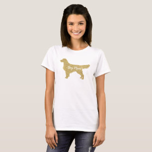 Camiseta Golden Retriever Purpurina Gold   Mamá de perro