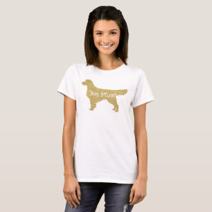 Camiseta Golden Retriever Purpurina Gold   Mamá de perro