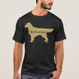 Camiseta Golden Retriever Purpurina Gold   Su texto aquí