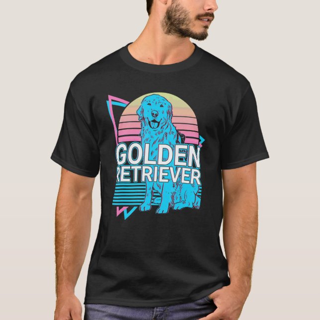 Camiseta Golden Retriever Retro (Anverso)