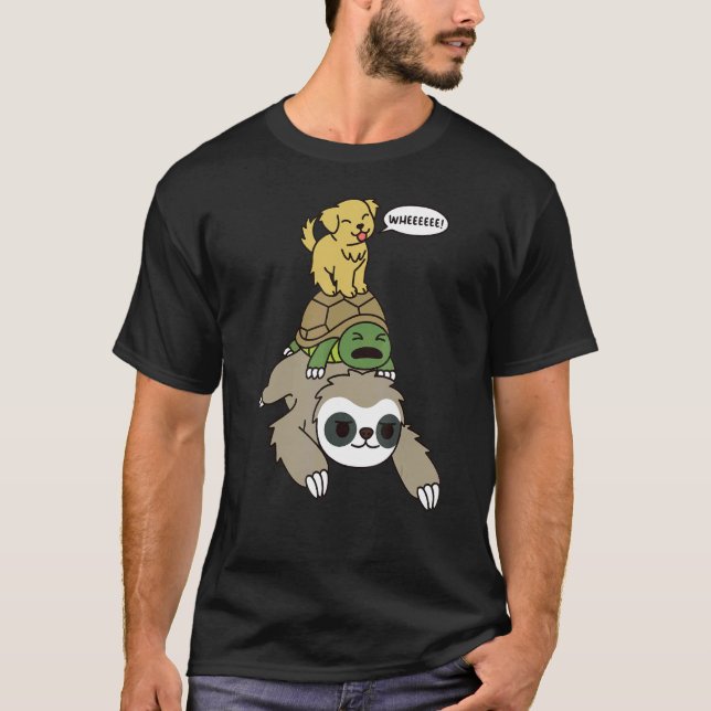Camiseta Golden Retriever Rith Sloth Tortoise Dog (Anverso)