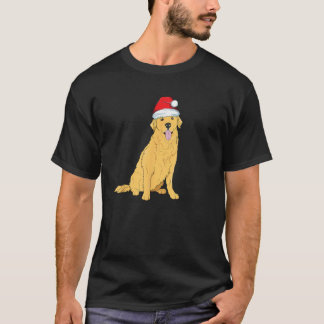 Camiseta Golden Retriever Santa Hat Christmas Dog Lover Xma