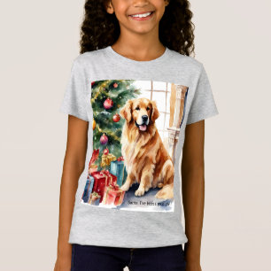Camiseta Golden Retriever Santa I ha sido un buen Navidad