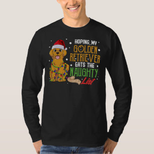 Camiseta Golden Retriever se come un perro Navidad de la li