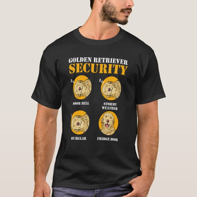 Camiseta Golden Retriever Security Dog Golden Retriever (Anverso)