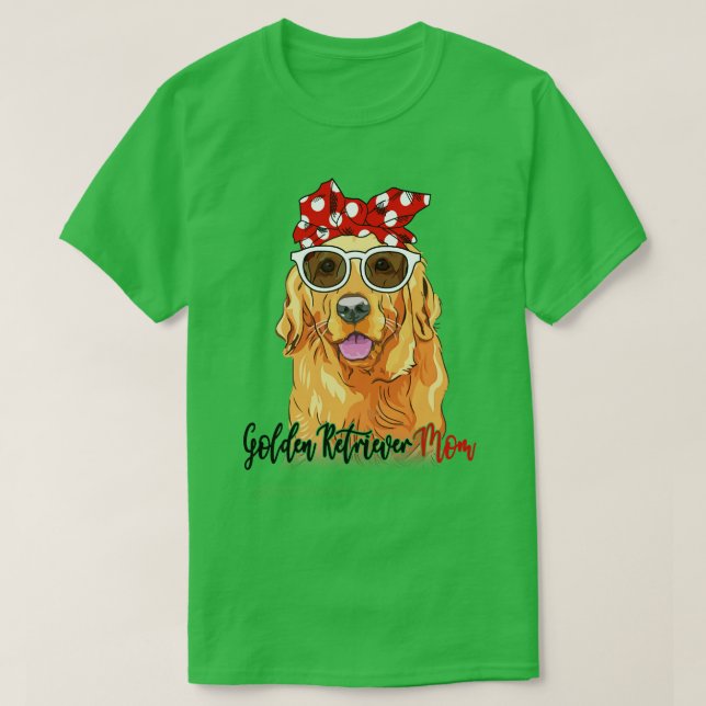 Camiseta Golden Retriever Shirt Golden Retriever Mom Bandan (Diseño del anverso)