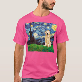 Camiseta Golden Retriever Starry Night inspiró a perro de o